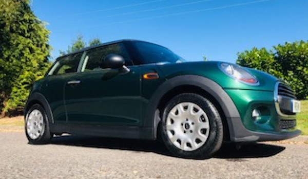 Andrea chose this 2017 MINI One in British Racing Green with Low Miles